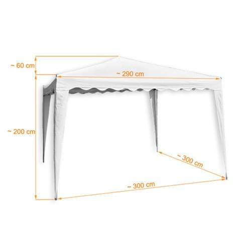 GUMOWANY DACH 260g/m NA PAWILON OGRODOWY TYPU 3x3m Niebieski (odcień