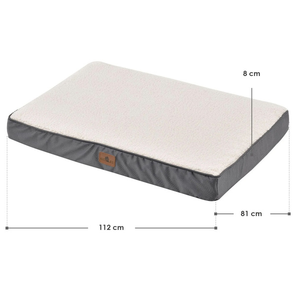 ORTOPEDYCZNE LEGOWISKO DLA PSA MATERAC ŁÓŻKO MILOW 112X81X8 CM BEŻOWO-SZARE