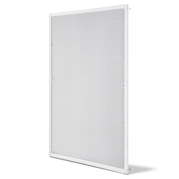 MOSKITIERA OKIENNA 120x140 CM DO OKNA ALUMINIOWA RAMA SIATKA NA OWADY BIAŁA