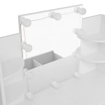 TOALETKA KOSMETYCZNA BELLA Z LUSTREM I LED USB SZAFKĄ SZUFLADĄ DO MAKIJAŻU