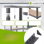 2x REGAŁ METALOWY MAGAZYNOWY 160x80x40CM 640KG PIWNICA WARSZTAT GARAŻ SZARY