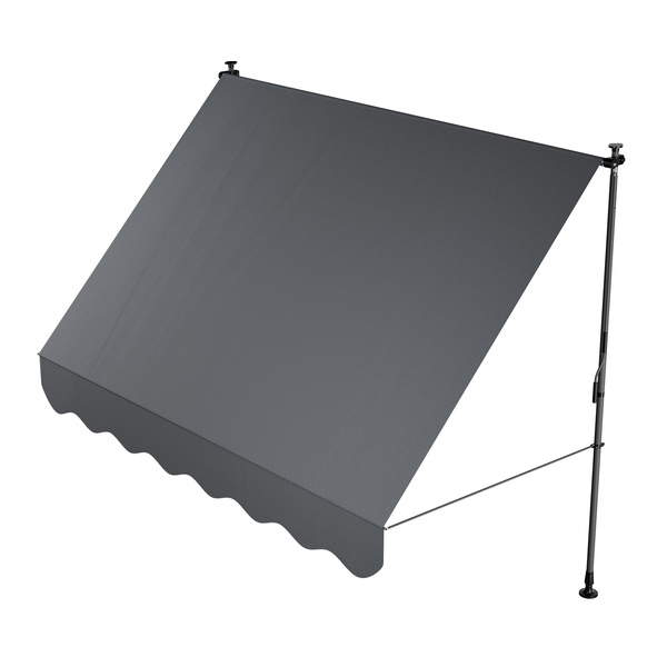 MARKIZA 250x120 CM ROZPOROWA BALKONOWA TELESKOPOWA TARASOWA ROLETA ANTRACYT