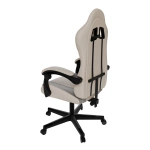 FOTEL GAMINGOWY BIUROWY KUBEŁKOWY GRACZA OBROTOWY HYPERSEAT BEŻOWY SZARY