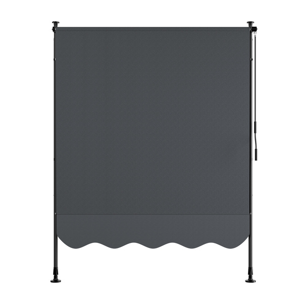MARKIZA 150x120 CM ROZPOROWA BALKONOWA TELESKOPOWA TARASOWA ROLETA ANTRACYT