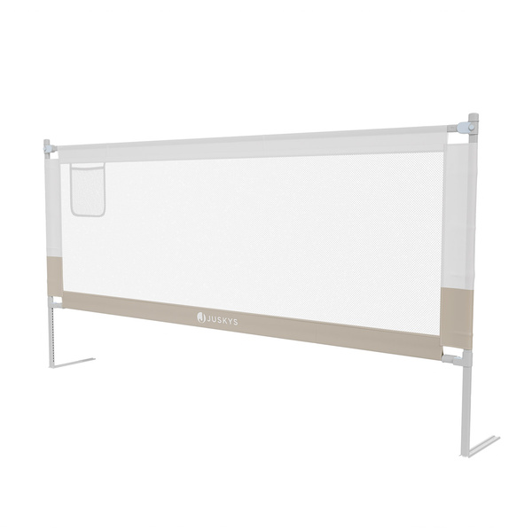 BARIERKA OCHRONNA DO ŁÓŻKA 200 CM OCHRONNA DLA DZIECKA REGULOWANA BEŻOWA