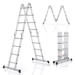 DRABINA ALUMINIOWA WIELOFUNKCYJNA 4,7M 16 STOPNI 150KG SKŁADANA
