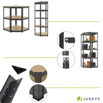 REGAŁ NAROŻNY MAGAZYNOWY METALOWY 180x70x70 CM 875KG PÓŁKI PIWNICA SZARY