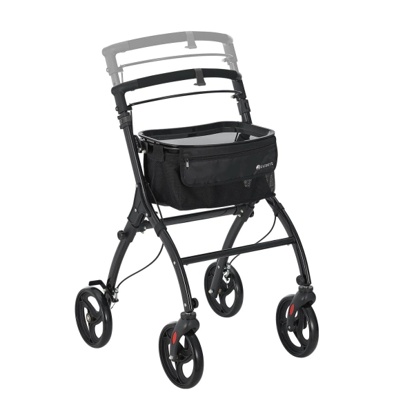 CZARNY ROLLATOR BALKONIK NA KÓŁKACH REHABILITACYJNY CHODZIK