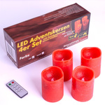 4x ŚWIECE LED Z PRAWDZIWEGO WOSKU ŚWIECZKI BEZ PŁOMIENIA NA BATERIE +PILOT