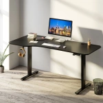 BIURKO ELEKTRYCZNE 160x75 REGULOWANE CZARNE Z REGULACJĄ WYSOKOŚCI PAMIĘCIĄ