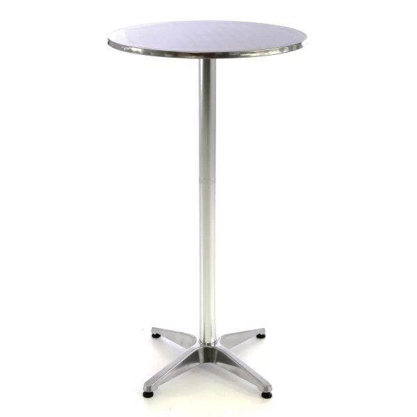 STÓŁ BISTRO BAROWY KOKTAJLOWY SKŁADANY WYS.115/75 CM ZE STALI I ALU Ø60