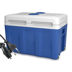 LODÓWKA TURYSTYCZNA 40L ELEKTRYCZNA SAMOCHODOWA 12V 230V +GRZANIE NIEBIESKA