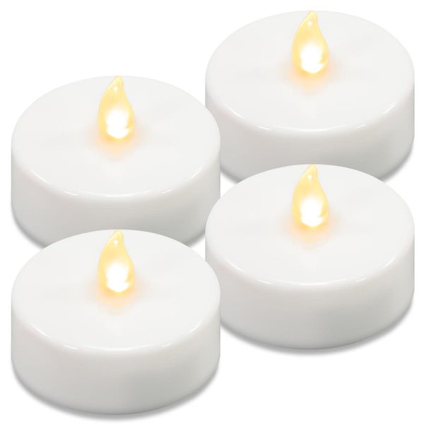 4x ŚWIECZKI PODGRZEWACZ LED BIAŁE BEZPŁOMIENIOWE TEALIGHT NA BATERIE +TIMER