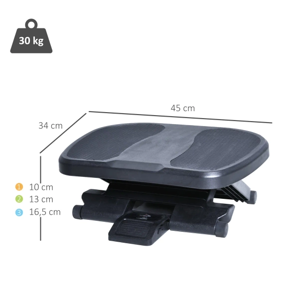 PODNÓŻEK BIUROWY Z REGULACJĄ WYSOKOŚCI ERGONOMICZNY ANTYPOŚLIZGOWY V2