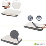 ORTOPEDYCZNE LEGOWISKO DLA PSA MATERAC ŁÓŻKO MILOW 76X51X8 CM BEŻOWO-SZARE