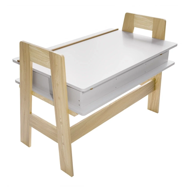 BIURKO DZIECIĘCE REGULOWANE Z SZUFLADAMI STOLIK DO NAUKI STÓŁ KREŚLARSKI