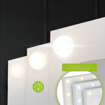 TOALETKA KOSMETYCZNA LILIA Z LED LUSTREM 7 SZUFLADAMI BIAŁA + HOKER TONIA 