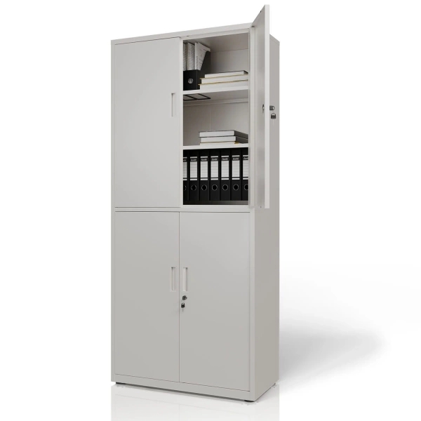SZAFA METALOWA BIUROWA NA KLUCZ DOKUMENTY AKTA MEDYCZNA DO GABINETU BIAŁA