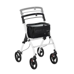CZARNO BIAŁY ROLLATOR BALKONIK NA KÓŁKACH REHABILITACYJNY CHODZIK