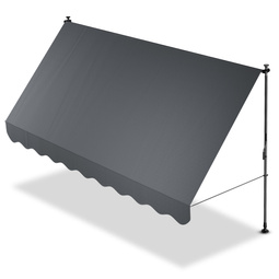 MARKIZA 350x120 CM ROZPOROWA BALKONOWA TELESKOPOWA TARASOWA ROLETA ANTRACYT