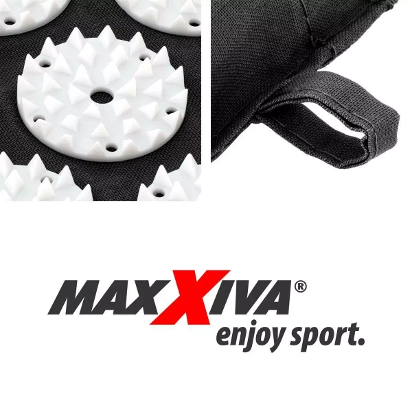 MAXXIVA CZARNA MATA DO AKUPRESURY 130x50 CM Z KOLCAMI NA BÓL PLECÓW