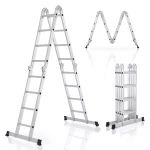 DRABINA ALUMINIOWA WIELOFUNKCYJNA 4,7M 16 STOPNI 150KG SKŁADANA