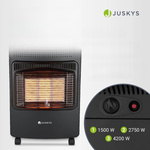 PIECYK GAZOWY 4,2kW NA BUTLĘ GAZ LPG CZARNY GRZEJNIK SKŁADANY PROMIENNIK