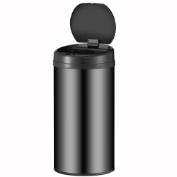 CZARNY AUTOMATYCZNY KOSZ NA ŚMIECI 40L BEZDOTYKOWY Z CZUJNIKIEM RUCHU OKRĄG