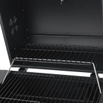 GRILL WĘGLOWY BBQ Z TERMOMETREM RUSZTEM POKRYWĄ I POKROWCEM MISSOURI 86CM
