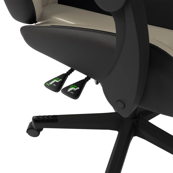 FOTEL GAMINGOWY BIUROWY KUBEŁKOWY GRACZA OBROTOWY HYPERSEAT CZARNY BEŻOWY