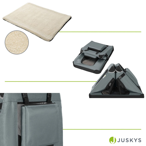 SZARA TORBA TRANSPORTOWA SKŁADANA KOJEC DLA PSA KOTA TRANSPORTER L 70x52x50