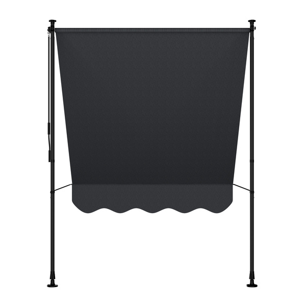 MARKIZA 150x120 CM ROZPOROWA BALKONOWA TELESKOPOWA TARASOWA ROLETA ANTRACYT