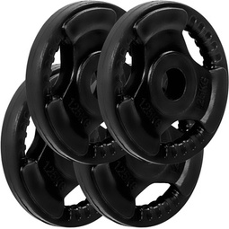 OBCIĄŻENIA 4X 1,25KG GUMOWANE TALERZE KRĄŻKI