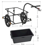 PRZYCZEPKA TRANSPORTOWA BAGAŻOWA ROWEROWA 90L DO ROWERU + PLANDEKA