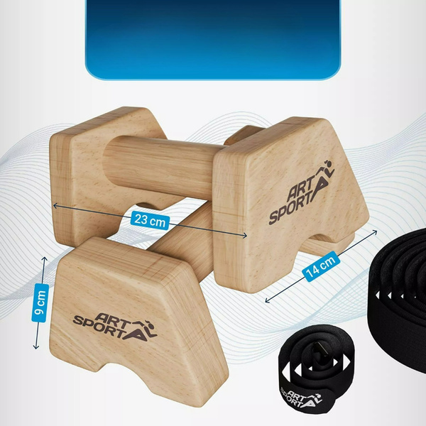 2x UCHWYTY DO POMPEK DREWNIANE PORĘCZE PARALETKI M ANTYPOŚLIZGOWA PODSTAWA