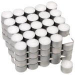 100 ŚWIECZEK TEALIGHT PODGRZEWACZE W ALUMINIUM CZAS PALENIA 8H BEZZAPACHOWE
