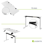 BIURKO ELEKTRYCZNE 140x60 REGULOWANE BIAŁE Z REGULACJĄ WYSOKOŚCI I PAMIĘCIĄ