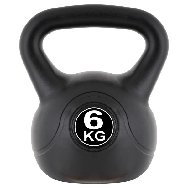 KETTLEBELL MAXXIVA 6 KG CZARNY OBCIĄŻENIE  HANTLA KOMPOZYTOWA KULA
