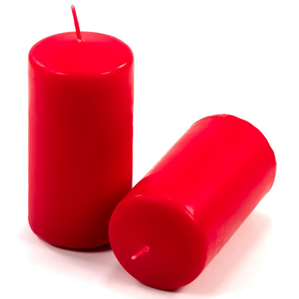 ŚWIECE STOŁOWE CZERWONE 16SZT 10x5CM DEKOR ŚWIECZKI WALCOWE TRADYCYJNE