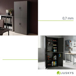 SZAFA METALOWA BIUROWA NA DOKUMENTY AKTA KLUCZ WARSZTATOWA DO GARAŻU CZARNA