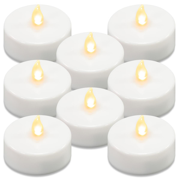 8x ŚWIECZKI PODGRZEWACZ LED BIAŁE BEZPŁOMIENIOWE TEALIGHT NA BATERIE +TIMER