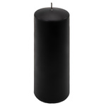 ŚWIECE STOŁOWE CZARNE 2 SZT 20x7,5CM ŚWIECZKI WALCOWE TRADYCYJNE KOLUMNOWE