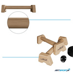 2x UCHWYTY DO POMPEK DREWNIANE PORĘCZE PARALETKI L ANTYPOŚLIZGOWA PODSTAWA