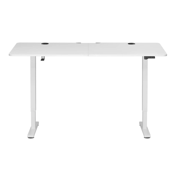 BIURKO ELEKTRYCZNE 140x60 REGULOWANE BIAŁE Z REGULACJĄ WYSOKOŚCI I PAMIĘCIĄ