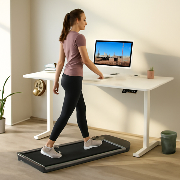 BIURKO ELEKTRYCZNE 120x60 REGULOWANE BIAŁE Z REGULACJĄ WYSOKOŚCI I PAMIĘCIĄ