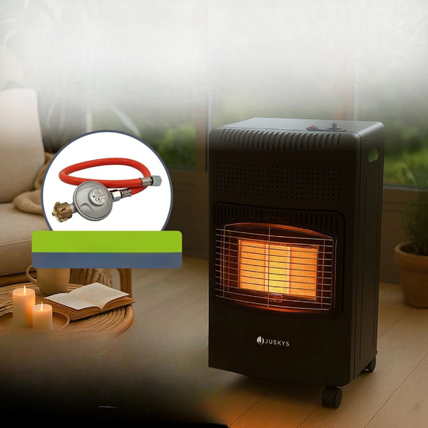 PIECYK GAZOWY 4,2kW NA BUTLĘ GAZ LPG CZARNY GRZEJNIK SKŁADANY PROMIENNIK