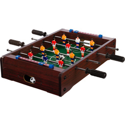 BRĄZOWA MINI GRA PIŁKARZYKI STOŁOWE 51x31x8 CM STÓŁ PIŁKARSKI