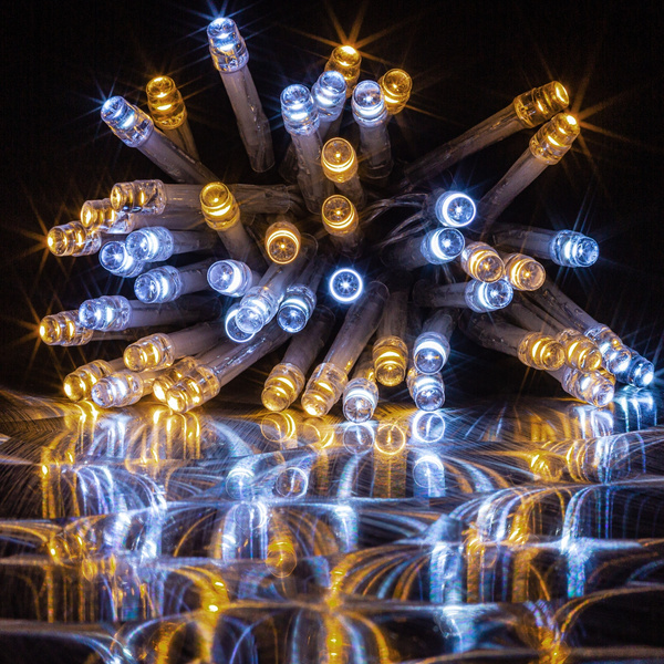 DWUKOLOROWE LAMPKI CHOINKOWE 400 LED OZDOBA ŚWIĄTECZNA ŁAŃCUCH ŚWIETLNY