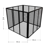 METALOWY KOMPOSTOWNIK OGRODOWY 800L STAL OCYNKOWANA SZYBKI MONTAŻ CZARNY
