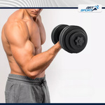 ZESTAW HANTLI 2 X 15 KG CIĘŻARKI 30 KG SIŁOWNIA TRENING FITNESS DO ĆWICZEŃ